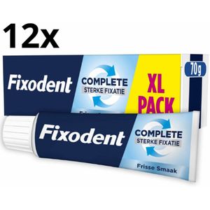 Fixodent Kleefpasta Complete Fresh - 12 x 70 gram - Voordeelverpakking (vervanger van Fixodent Original)