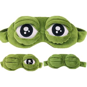 3D Kikker Slapen Oogmasker Kinderen, BetterJonny Pluis Cartoon Kikker Oogmasker Creatieve Cartoon Grappige Oogbedekking Pluis Slaapmasker Blinddoek voor Vrouwen Kinderen Heren Dames Groen