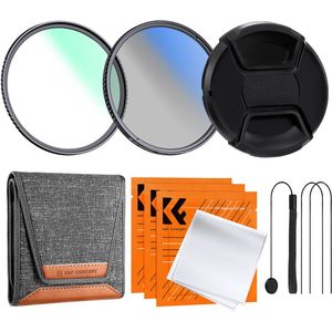 K&F Concept 52mm MCUV + CPL + lens cap Nano-K filter set kit