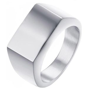 Edelstaal zegelring Zilverkleurig van Mendes Jewelry-18mm