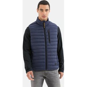 camel active Gewatteerd vest gemaakt van gerecycled materiaal mix - Maat menswear-50 - Dunkelblauw
