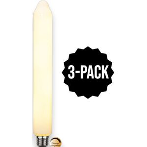 3-Pack | Staaflamp - E27 - 6W - Extra Warm Wit - 2700K - Dimbaar - Filament - Helder