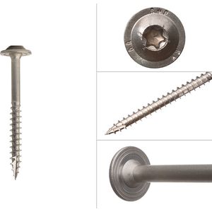 Wovar Tellerkopschroeven RVS A4 6.0 x 60 mm Torx 25 | Doos 100 Stuks