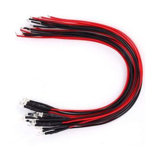 Voorbedrade lichtgevende diodes 3 mm warm wit licht diy handleiding model decoratie 50 stuks 5-12 v 0.06 w hoogtepunt spots bar industriële directe plug in led lamp kralen