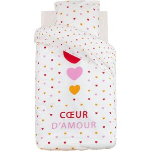 Atmosphera Kids Dekbedovertrek set met 1 kussensloop 140x200cm/65x65cm - Coeur d'Amour