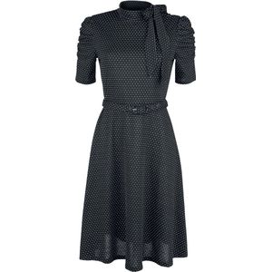 Voodoo Vixen - Posie - Jurk - Zwart - Medium-lengte - Dames