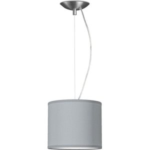 Home Sweet Home hanglamp Bling - verlichtingspendel Deluxe inclusief lampenkap - lampenkap 16/16/15cm - pendel lengte 100 cm - geschikt voor E27 LED lamp - lichtgrijs
