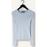 Ydence - Knitted Top Devina - Lichtblauw - Dames T-shirt