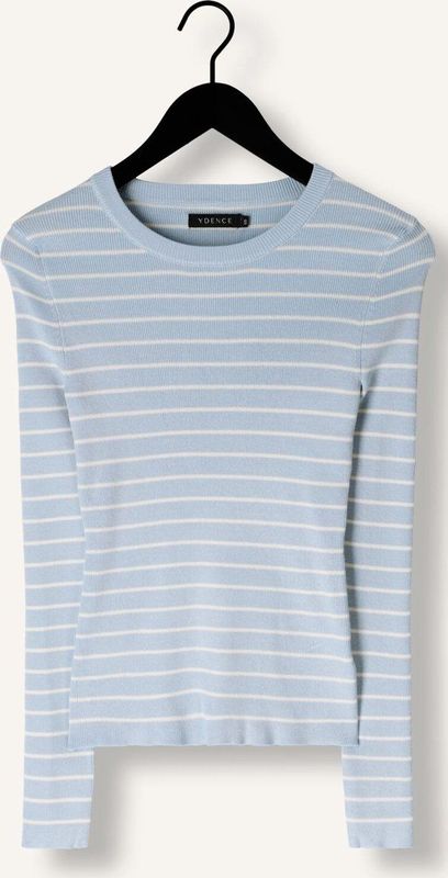 Ydence - Knitted Top Devina - Lichtblauw - Dames T-shirt