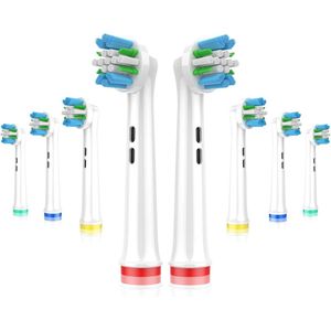 SWGOTA Bamboe-Koolstof Vervangende Tandenborstelkoppen Passend voor Oral-B Elektrische Tandenborstels, 8 Stuks, Zwart, Koolstofverrijkte Borstels Vervangingsonderdelen voor Vitality, Triumph ProfessionalCare en Pro Series