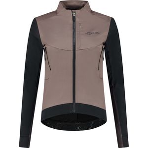 Rogelli Cadence Winter Fietsjack Dames - Wielrenjack - Winddicht en Waterafstotend - Taupe, Zwart - Maat XL