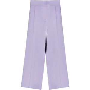Pantalon glimmende stof - dames broek - paars - maat L