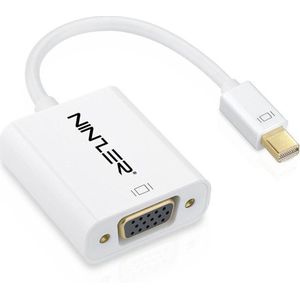 Ninzer Thunderbolt Mini DisplayPort naar VGA Adapter / Kabel | Wit