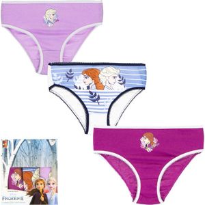 3 Pack Meisjes slips - Frozen - Paars-Blauw-Lila - Maat 6/8 jaar