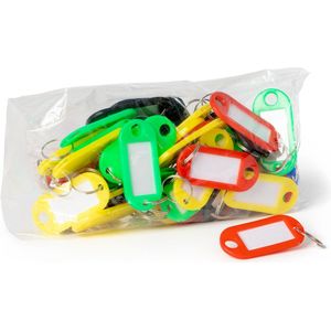 Ecorare® - Sleutellabel – sleutelhanger label – 50 stuks - multicolor
