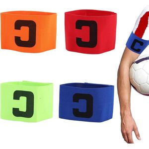 Verstelbare kapiteinsbanden voor voetbal - veelkleurig en elastisch, met klittenband - voor kinderen, volwassenen en junioren