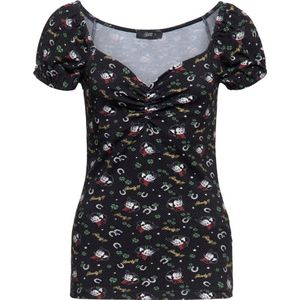 Queen Kerosin Damen Howdy T-Shirt Schwarz-S