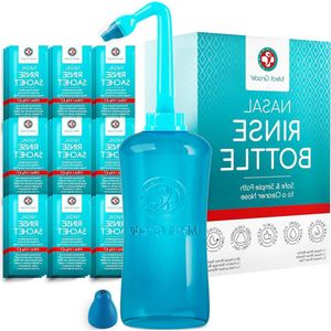 Neusspoeler 500 ml - Spoel neus met neusdouche - Moeiteloze neusreiniging met zoutoplossing - Voor thuis of onderweg