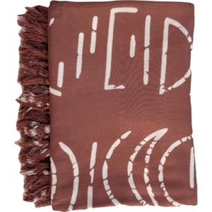 Sarong Moon - Handgemaakte Pareo Omslagdoek Omslagrok Wikkelrok Strandlaken Dames Heren - Oranje Roest Bruin