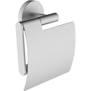 Saqu Nemo WC Rolhouder - met Klep - 12,8x5,6x14,2 cm - RVS - Toiletrolhouder - WC Papier Houder