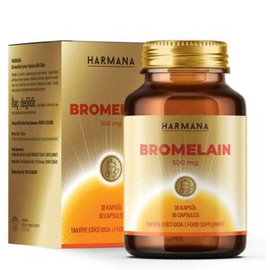 Harmana Bromelaïne 500 mg - 30 Capsules - Natuurlijke Enzymformule uit Ananas - Ondersteunt Spijsvertering & Herstel - Voedingssupplement