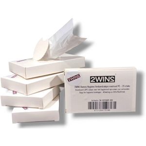 2WINS® - Damesverband zakjes - Hygiënezakjes - Plastic - 25 stuks (B4)