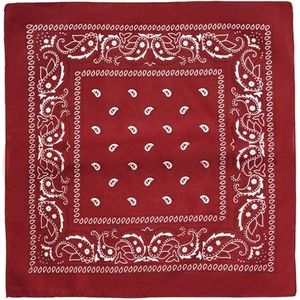 Jumada's Boerenzakdoek - Cowboy Zakdoek - Bandana - Dames - Heren - Donker rood