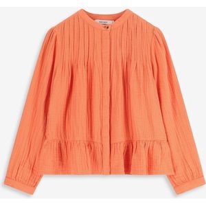 Sissy-Boy - Oranje blouse met pintuck details