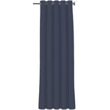 Kant en Klaar Gordijn - met ringen - verduisterend - 140 x 240 cm - Navy - Donkerblauw