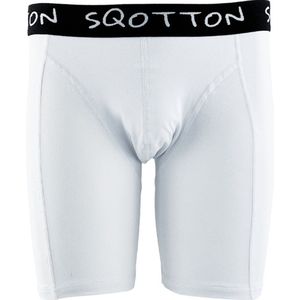 Heren boxershort - SQOTTON® - Lange Pijp - Wit - Maat XXL