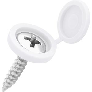 Afdekkap voor schroeven - Schroefdeksel - Afdekkapje - Wit- 10 stuks