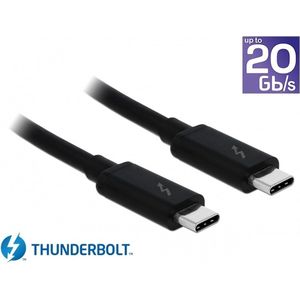 Thunderbolt 3 kabel met Cypress E-Marker chipset - 20 Gbps / zwart - 1 meter