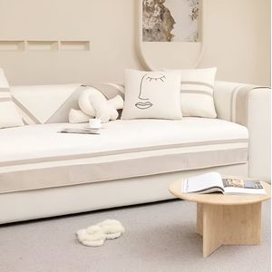 E-shop4u® - Bankhoezen - Sofacover - Bankhoes Stretch - Antislip & Waterdicht - Bankhoes Zitsbank- Universeel - Bank Bekleding - Bank Beschermer - 1 Stuk - 90X160cm - Wit