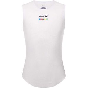 Santini Uci World Champion 2025 Mouwloos Basislaag Wit XS Man