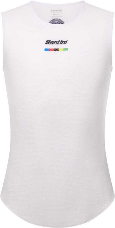 Santini Uci World Champion 2025 Mouwloos Basislaag Wit XS Man