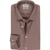 OLYMP - Level 5 - Body Fit Overhemd - Noga Bruin - Strijkvriendelijk
