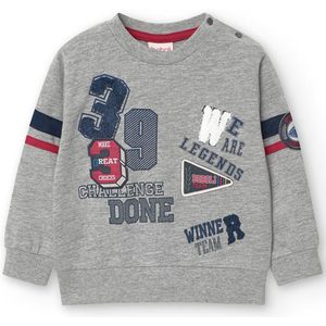Boboli - Fleece Sweatshirt - Grijs - 12 Months - Jongens