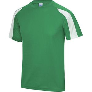 Just Cool Contrast Cool T JC003 - KELLY GREEN/ARCTIC WHITE - XXL