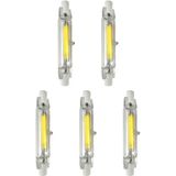 Avide - R7s LED Staaflamp - Wit licht - 78mm - 5W - 4000K - 500lm - 5 stuks