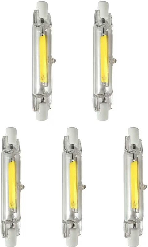Avide - R7s LED Staaflamp - Wit licht - 78mm - 5W - 4000K - 500lm - 5 stuks