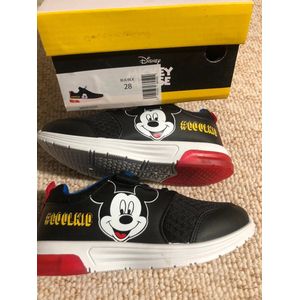 Sneakers Mickey Mouse - schoenen - licht - zwart - klittenband - maat 28