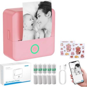 Draagbare Mini-Thermische Printer - Inktloos, Bluetooth Compatibel met Android en iOS