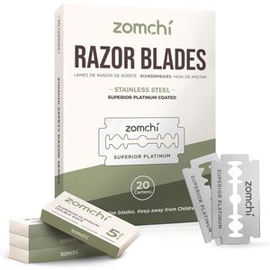 Dubbele Scheermesjes 100 Stuks - Platinum RVS – Geschikt voor Alle Standaard Scheermessen