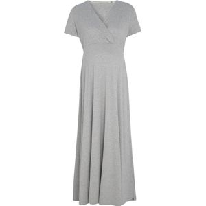 Baby's Only - Zwangerschapsjurk Glow Dusty Grey - Positiejurk - Maxi jurk gemaakt uit 96% viscose en 4% elastaan - Jurk met borstvoedingsfunctie - S/M