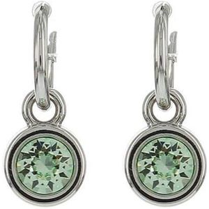 Biba Hang Oorbellen met Swarovski Steentje Chrysolite
