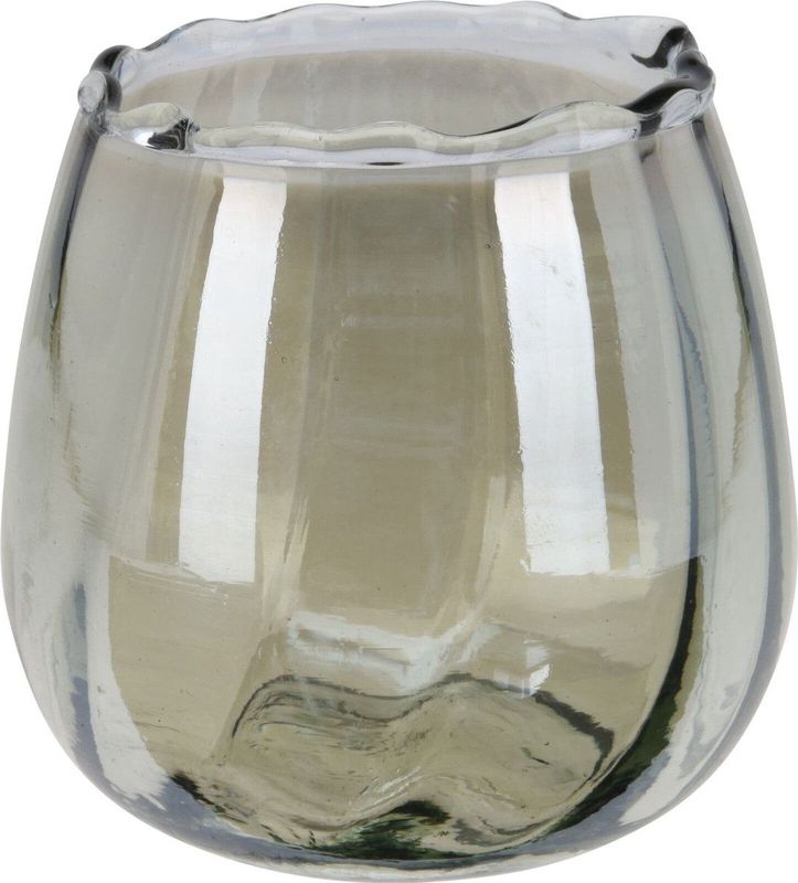 Theelichthouder - Groen - 8x8 cm - Nampook