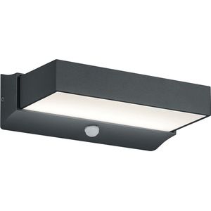 LED Tuinverlichting met Bewegingssensor - Wandlamp Buitenlamp - Torna Cuary Up and Down - 11W - Warm Wit 3000K - Waterdicht IP65 - Mat Antraciet - Aluminium
