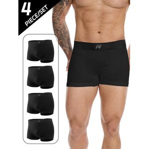 VIMOSE Sportonderbroeken Heren - Sport Boxershorts - 4 pack -Vier zwarte-XXL