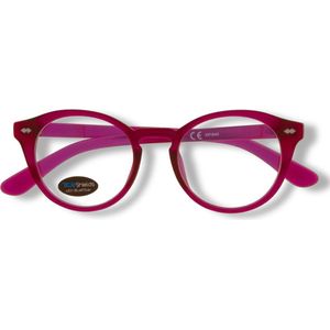 Noci Eyewear KFI340 +1.50 Jamie BlueShields Leesbril - blauw licht filter lens - Framboos