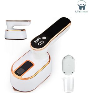 LifeStages - Stoomapparaat Kleding - Mini Reis Kleding Stomer - Reis Strijkijzer - 2-in-1 Stoomapparaat - Droog En Nat Gebruik - Hand Stoom Borstel - 3 Stoom Modi Voor Kleding